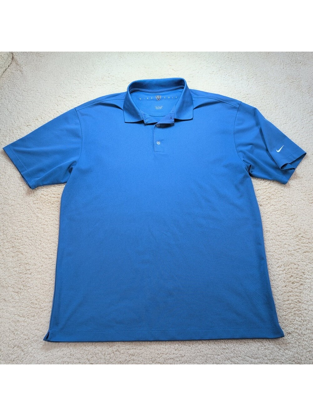 Nike Golf Polo Shirt Men’s XL Blue Dri-Fit Performance Short Sleeve